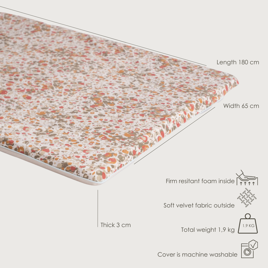 pilates mat with beige pattern