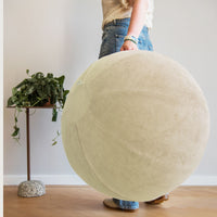 Combideal: Beige Rib Sitting Ball & Balance Cushion