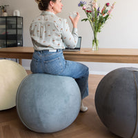 Combideal: Blue Rib Sitting Ball & Balance Cushion