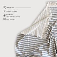 Grey Striped Activity & Beach Towel - byAlex BomGosto Collection