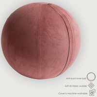 Roses at Dawn - Soft Rose Rib Sitting Ball