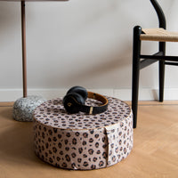 Combi: Leopard Love + Oatmeal Latte Poef