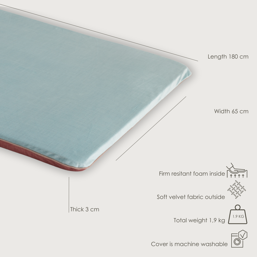 blauwe yogamat