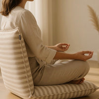 Meditatiestoel gestreept neutral