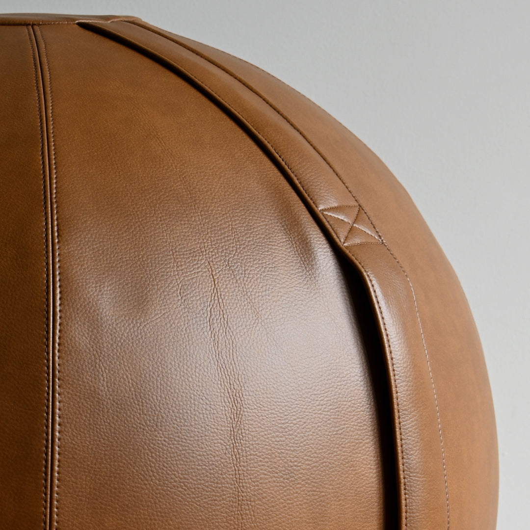 Brown Leather Sitting Ball - Tiger Eye