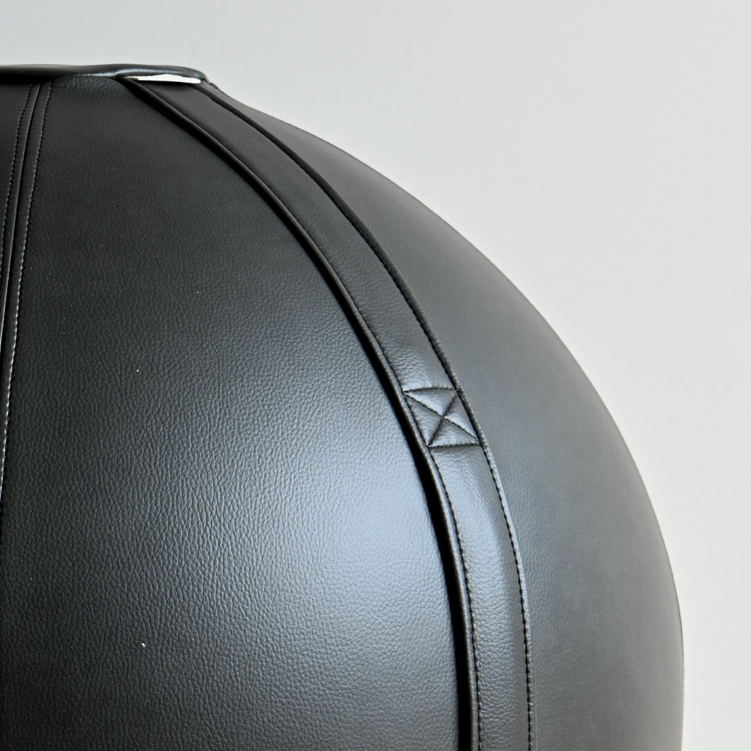 Grey Leather Sitting Ball - Onyx