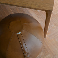 Brown Leather Sitting Ball - Tiger Eye