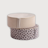 Combi: Leopard Love + Oatmeal Latte Poef