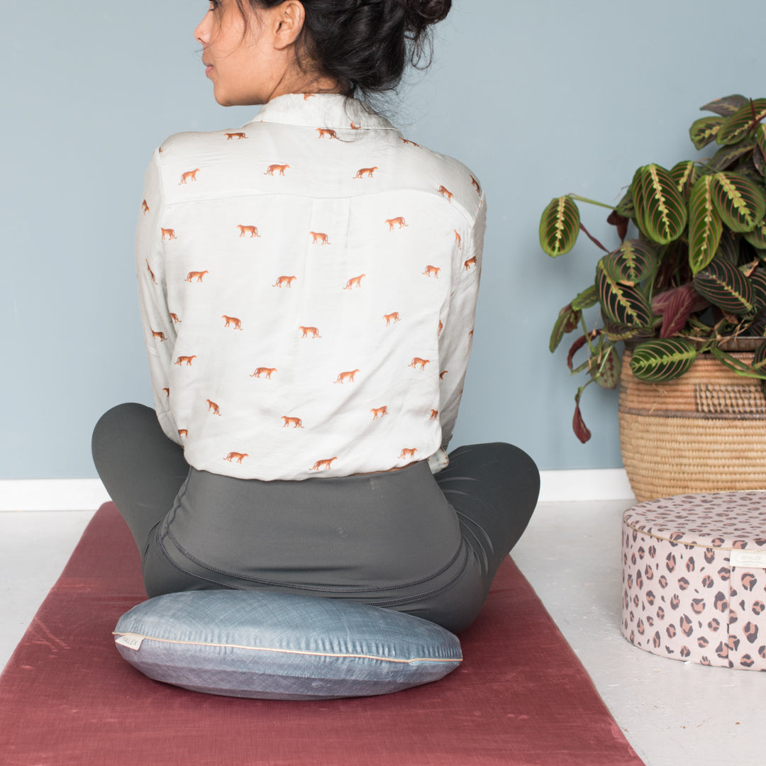 red yoga mat