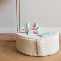 kids meditation pouf teddy soft