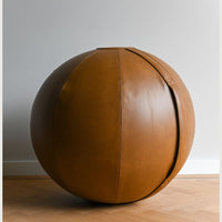 Brown Leather Sitting Ball - Tiger Eye