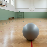 kids sitting ball in gym