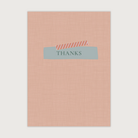 A Pink Thanks! - Roze Bedank Ansichtkaart
