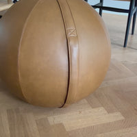 Brown Leather Sitting Ball - Tiger Eye