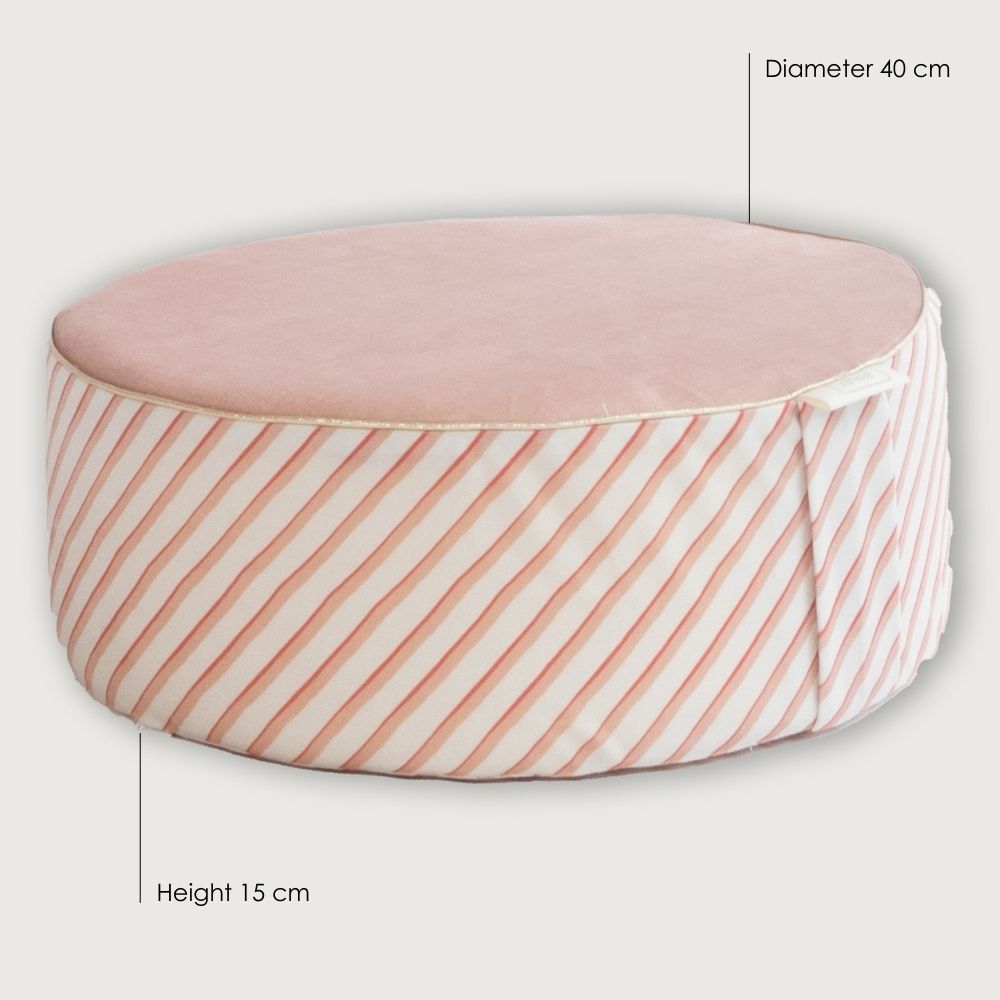 Pink meditation pouf