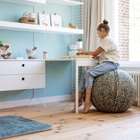 Combideal: Blue Velvet Sitting Ball & Blue Balance Cushion