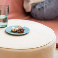 beige interior design pouf