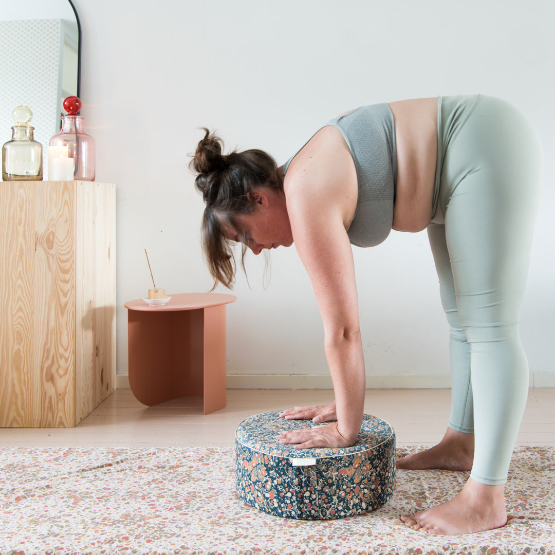pilates mat met beige print