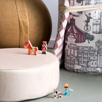 Beige meditation pouf