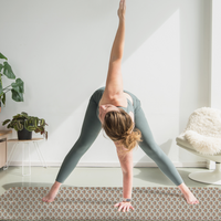 licht blauwe yin yogamat