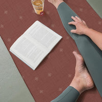 red print pilates mat