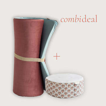 Combideal: Iced Cherry Yogamat & Fancy Fan Pouf