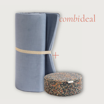 Combideal: Winter Skies Yogamat & Magnify Blue Life Pouf