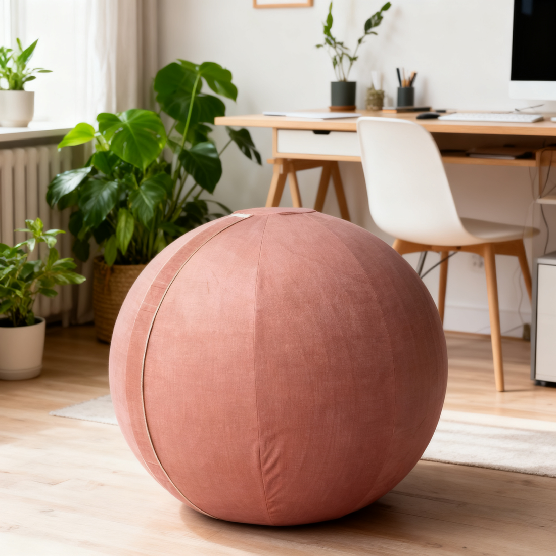 65 cm sitting ball with pinck cover