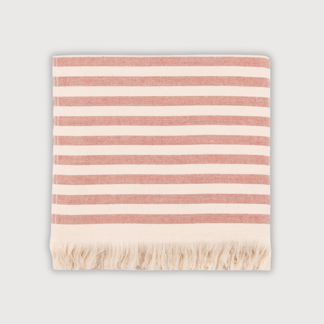 Terracotta Striped Activity & Beach Towel - byAlex BomGosto Collection