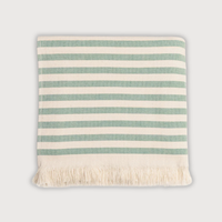 Sage Green Striped Activity & Beach Towel - byAlex BomGosto Collection