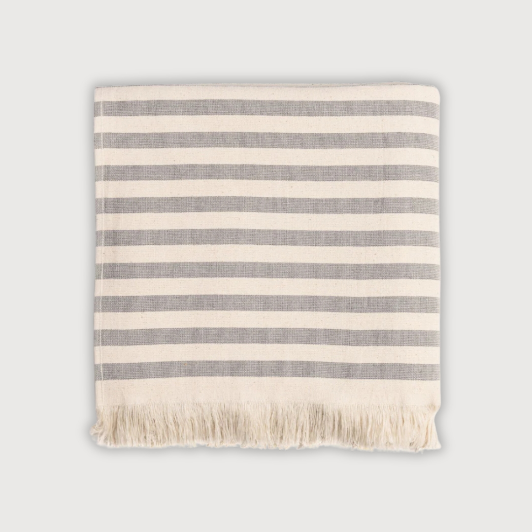 Best beach balnket Striped blanket with fringes 