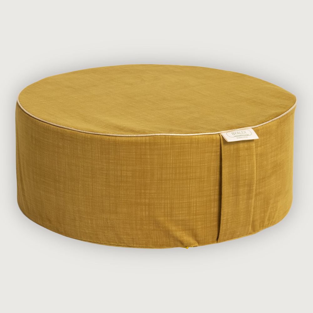 Autumn In The Park - Ochre Yellow Pouf