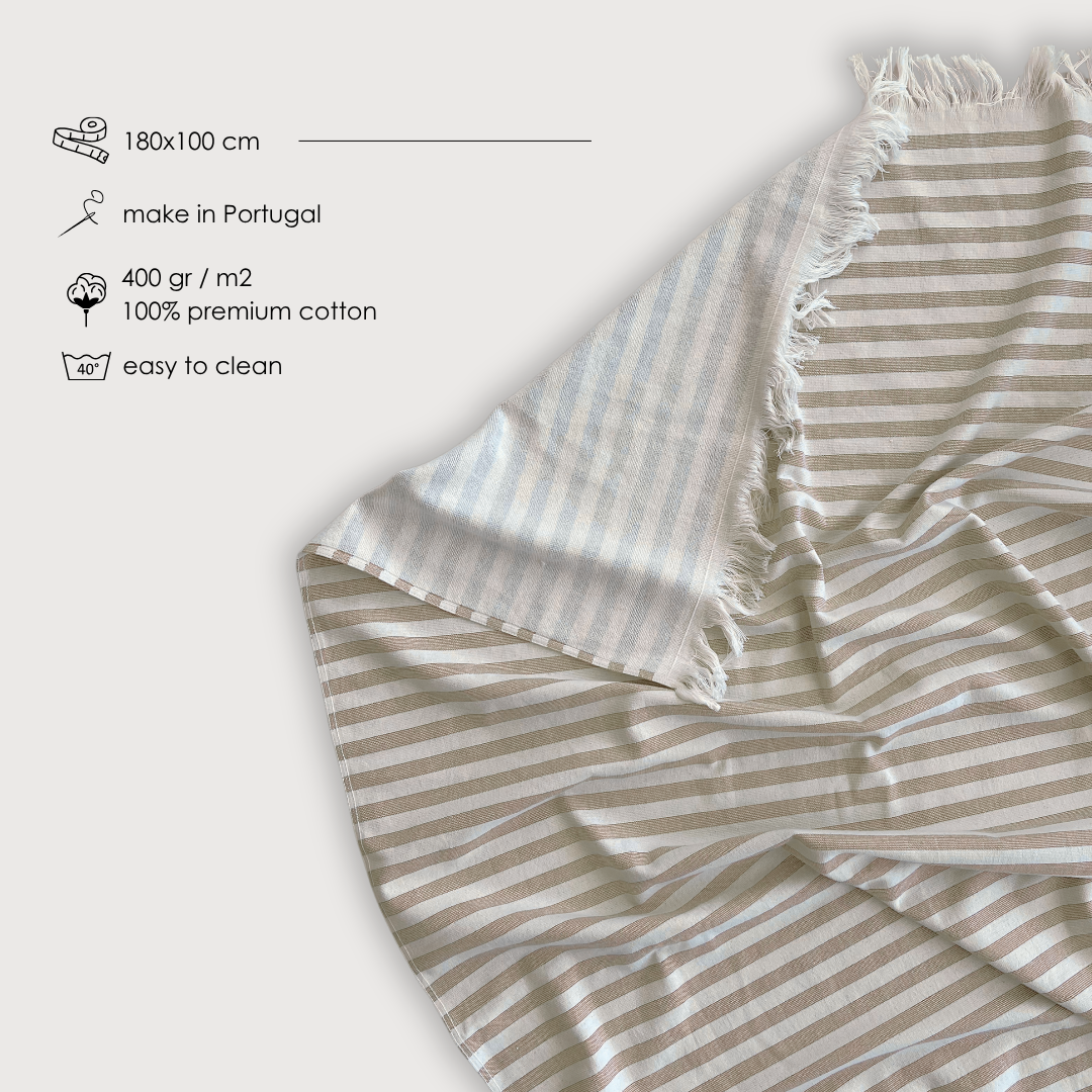 Beige Activity & Beach Towel - byAlex BomGosto Collection
