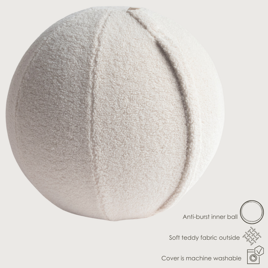 Fluffy Marshmallow - Bouclé Teddy Sitting Ball