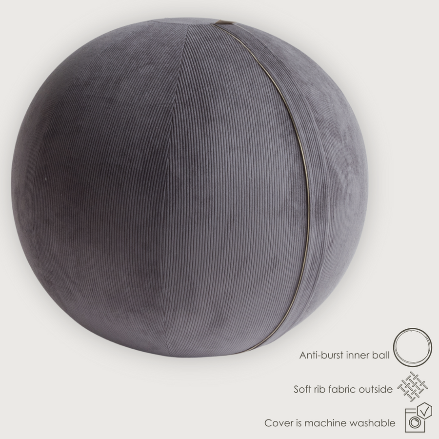 Elephant Skin - Grey Rib Sitting Ball