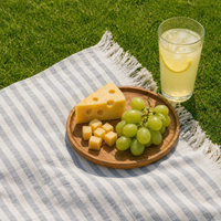 Grey Striped Activity & Beach Towel - byAlex BomGosto Collection