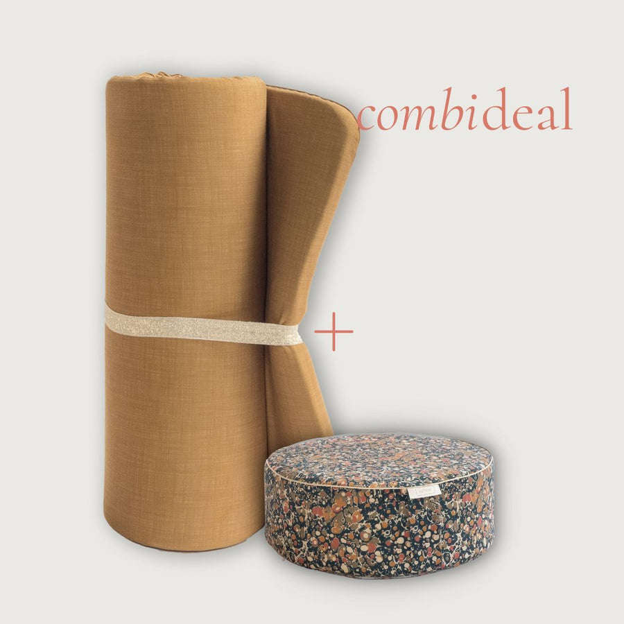 Combideal Autumn In the Park Yogamat & Maginfy Blue Life Pouf