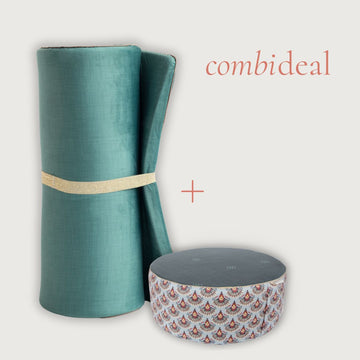 Combideal: Lazy Crocodile Yogamat & Fancy Fan Pouf