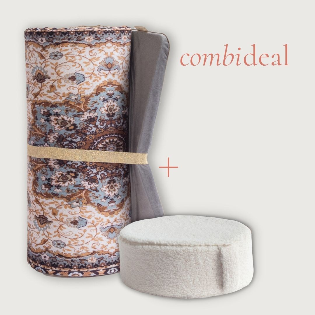 Combideal: Flying Fakir Yogamat & Fluffy Mashmallow Pouf