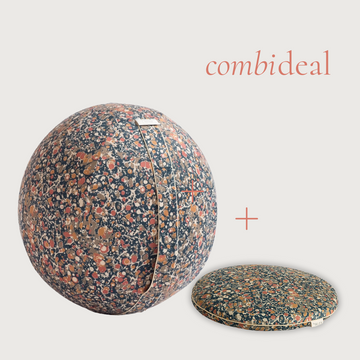 Combideal: Blue Velvet Sitting Ball  & Blue Balance Cushion