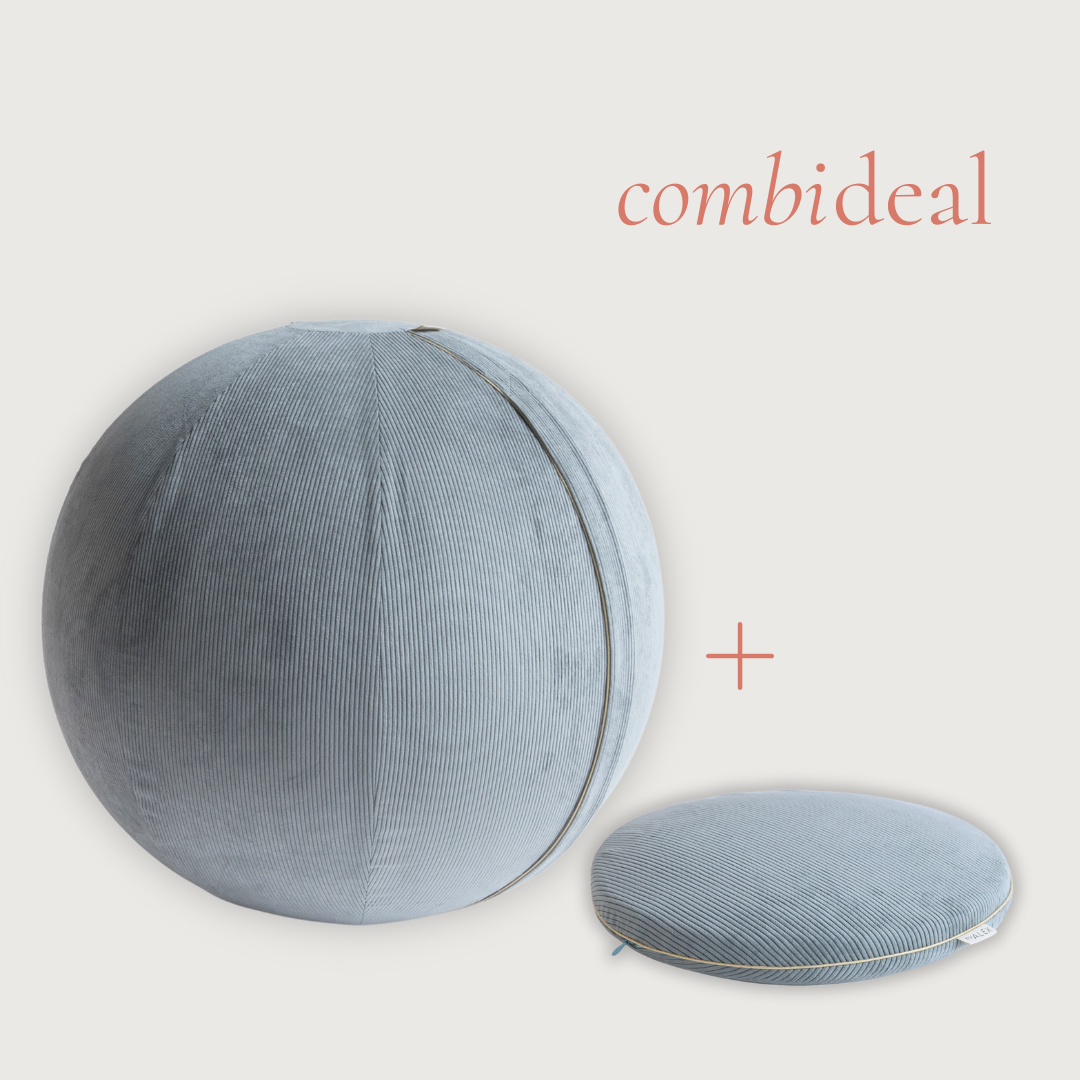 Combideal: Blue Rib Sitting Ball  & Balance Cushion