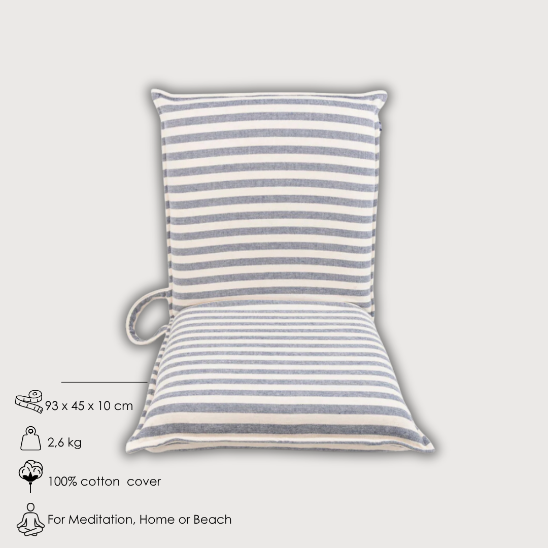 Blauwe Vloerstoel - voor Meditatie & Strand - byAlex BomGosto Collectie