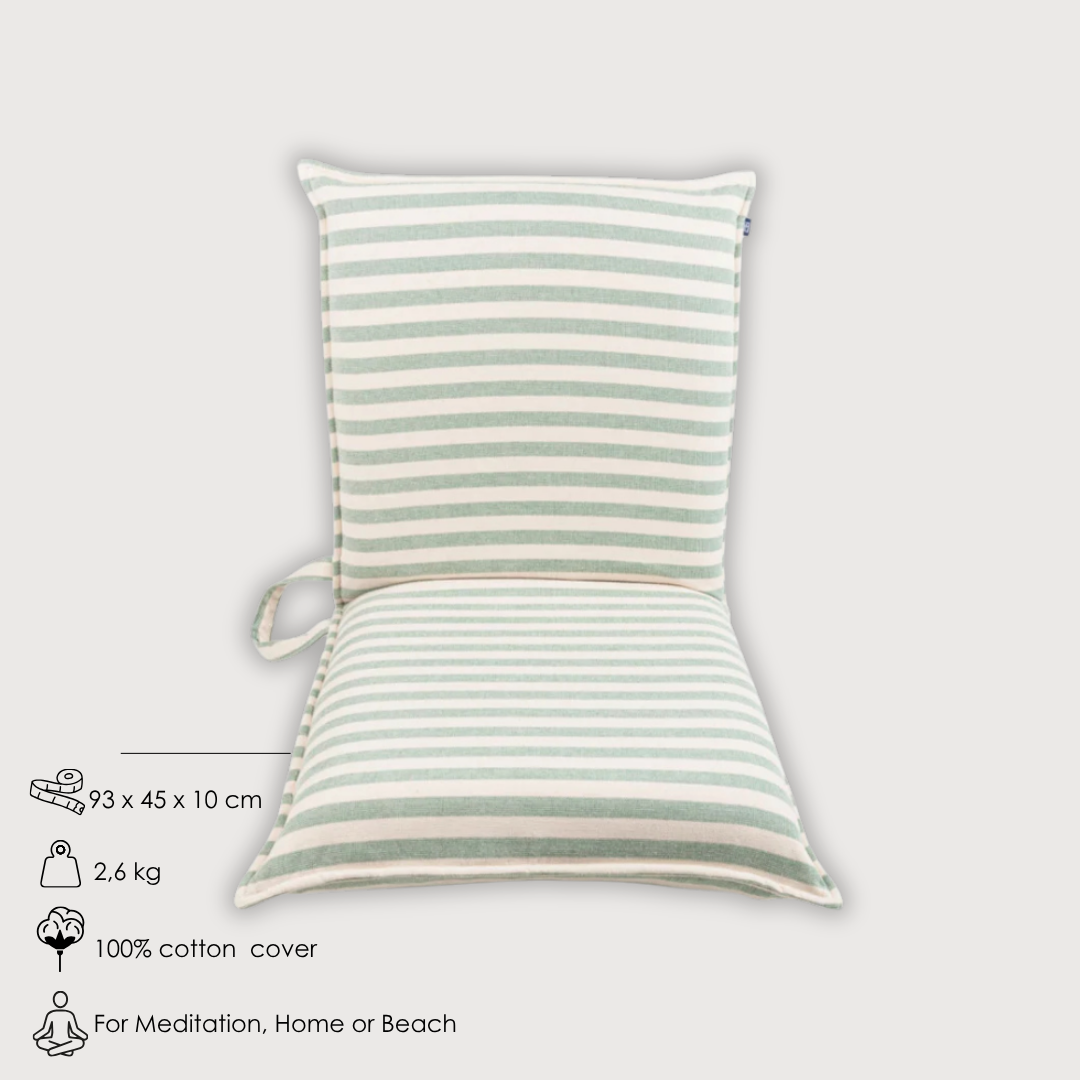 Sage Green Floor Chair – Meditation & Beach Relaxation - byAlex BomGosto Collection