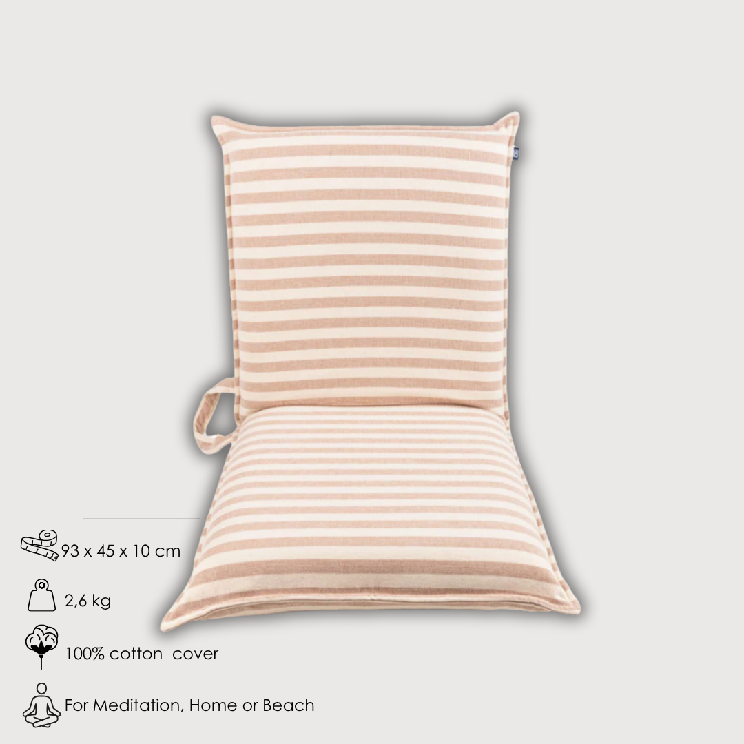 Beige Vloerstoel – voor Meditatie & Strand - byAlex BomGosto Collectie