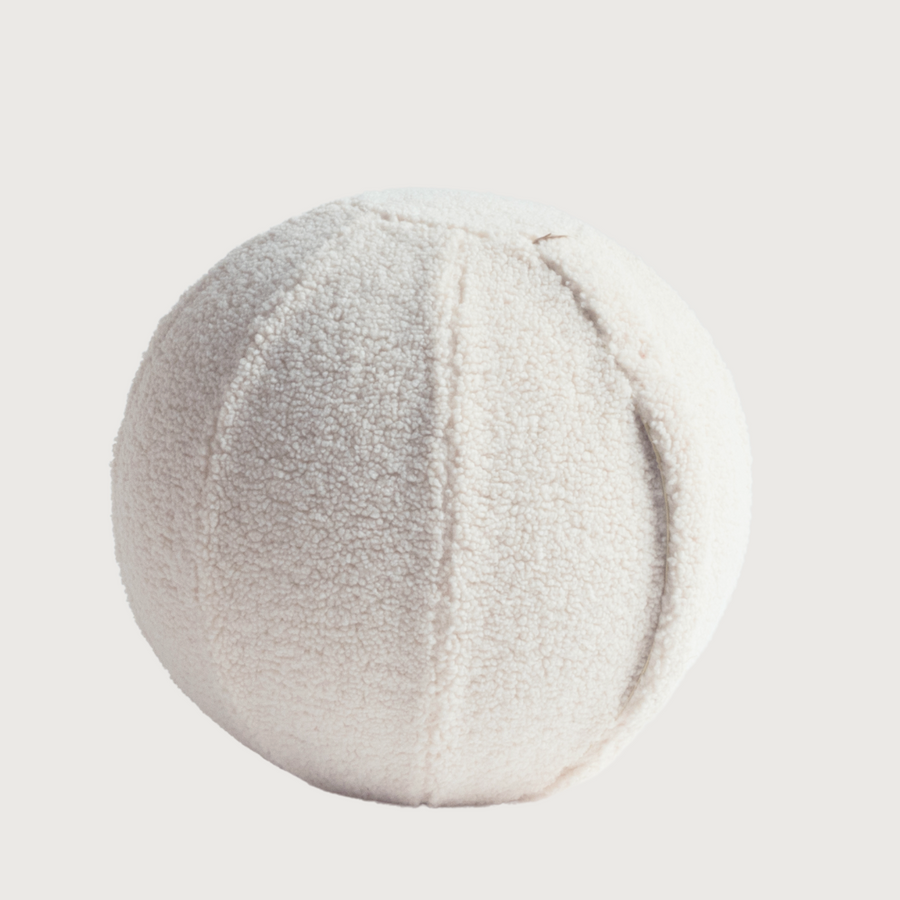 fluffy marshmallow sitting ball