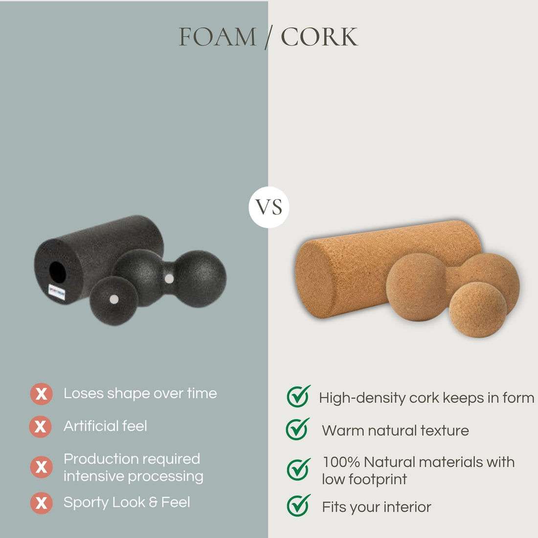 foam versus cork fascia sets