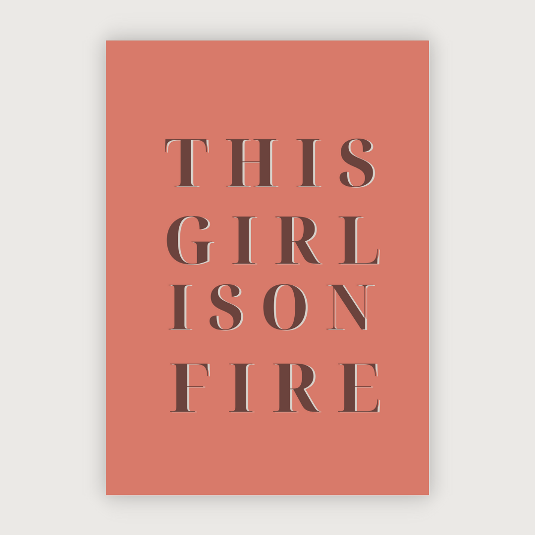 This Girl Is On Fire!  - Ansichtkaart