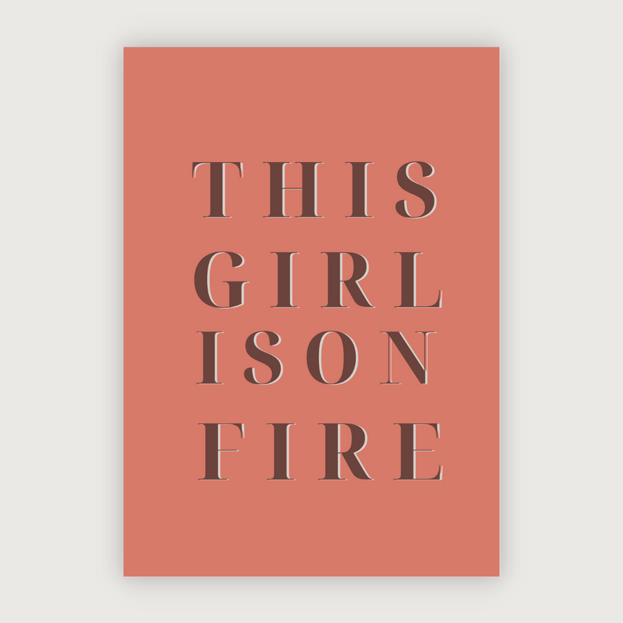 This Girl Is On Fire! - Postcard