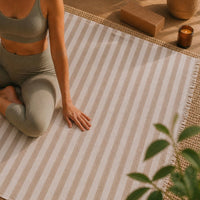 Yoga Towel Beige Stripes