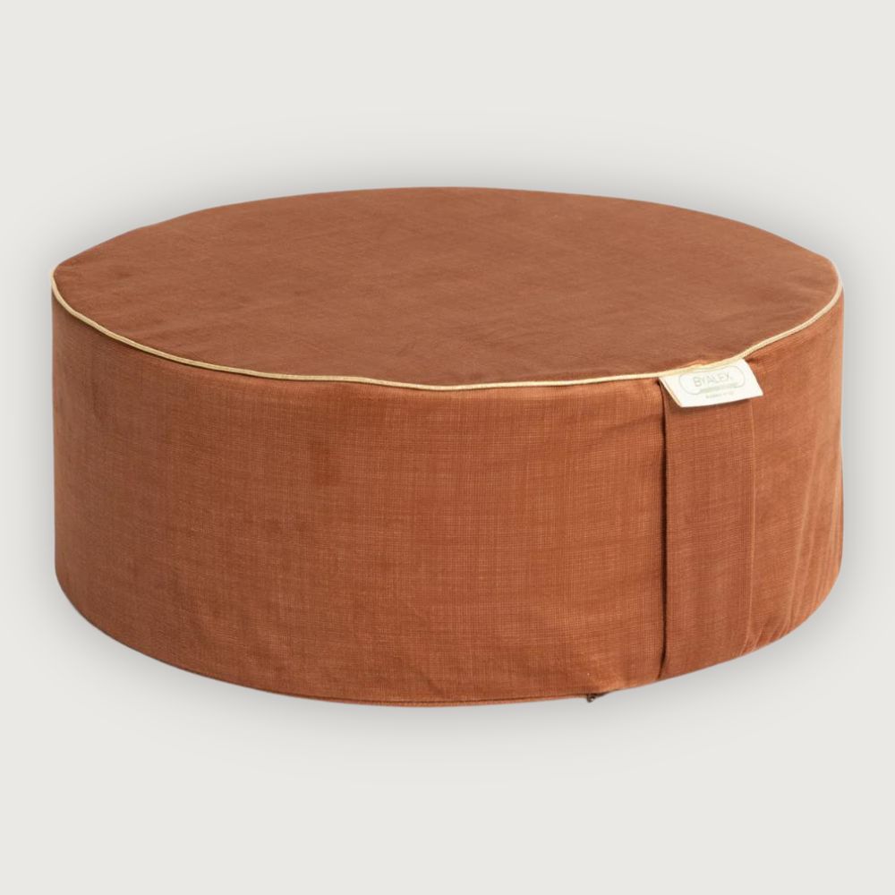 brown comfort pouf